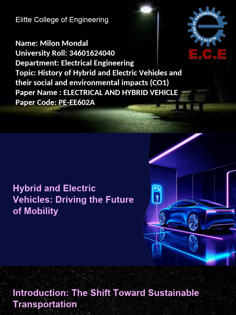 Hybrid and Electric Vehicles Driving The Future of Mobility | PDF ...