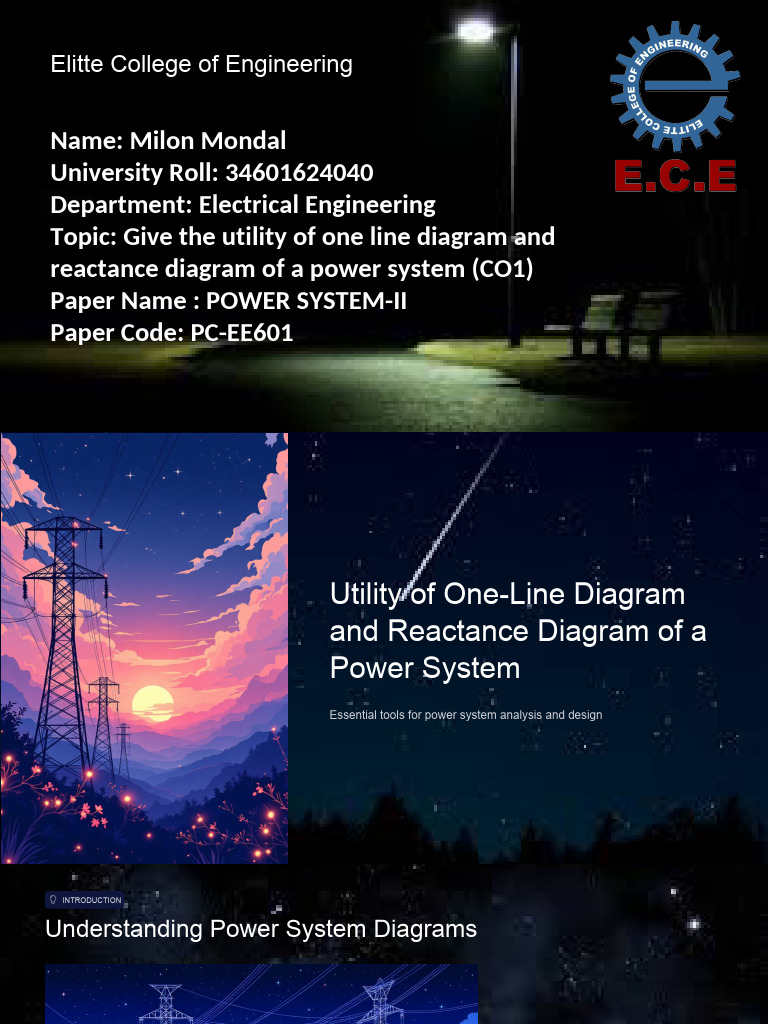 Utility of One Line Diagram and Reactance Diagram of A Power System ...