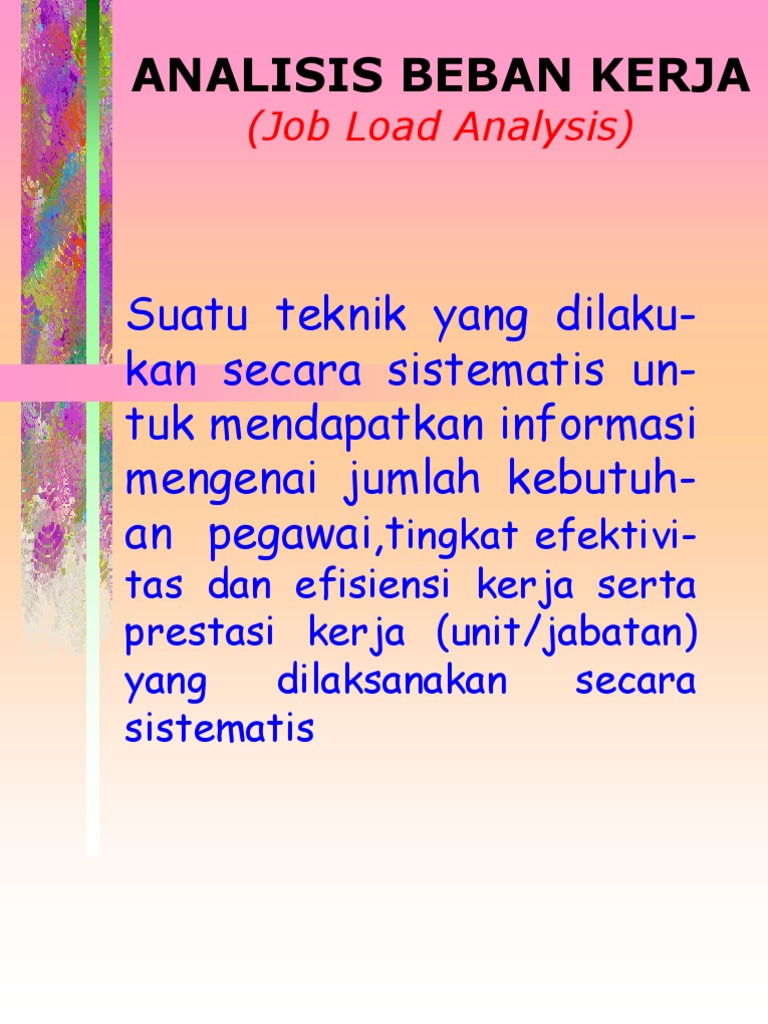 Analisis Beban Kerja Presentasi 1 | PDF