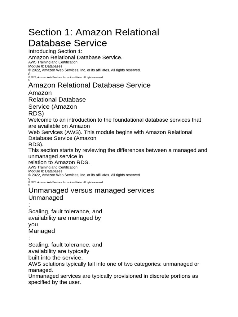 Amazon Relational Database Service | PDF