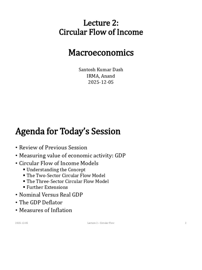 Lec2-Circular Flow of Income | PDF | Gross Domestic Product | Market ...