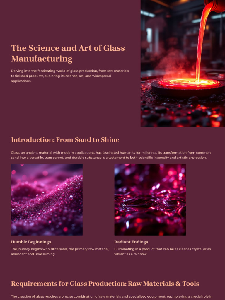 The Science and Art of Glass Manufacturing | PDF | Glasses | Silicon ...