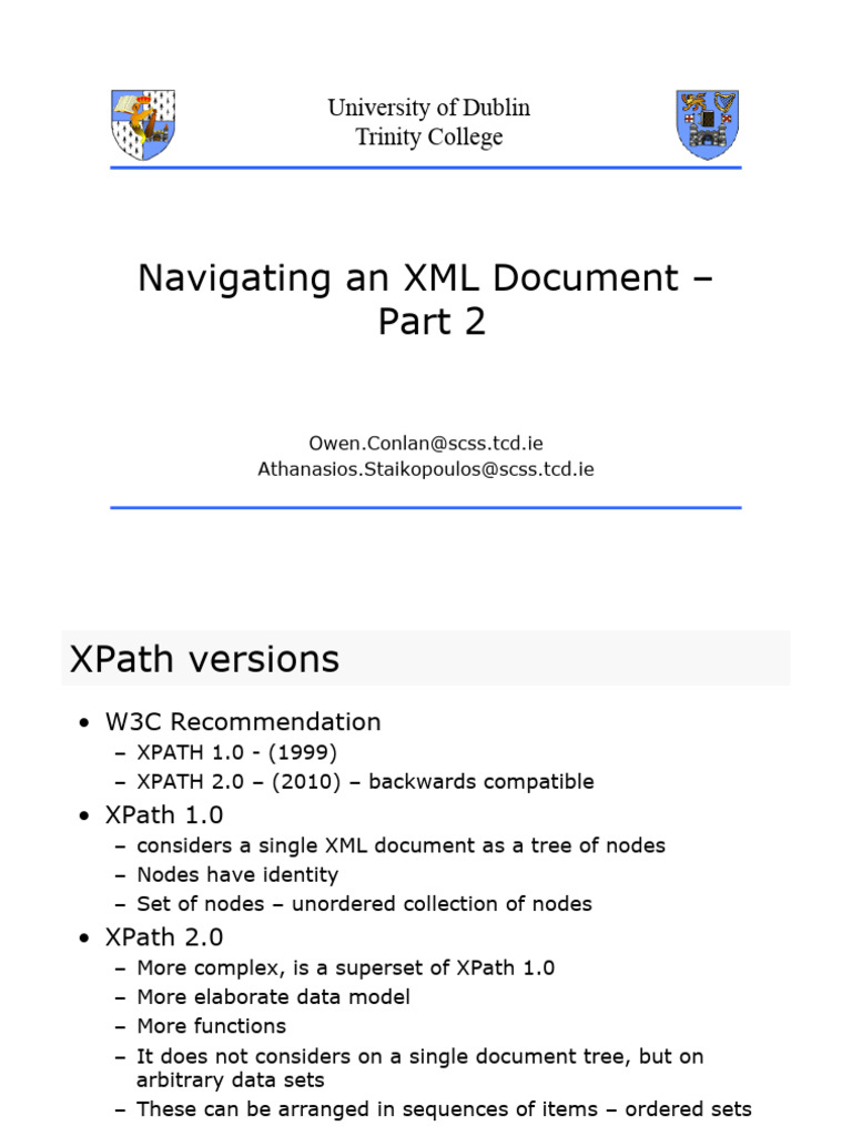 02.5 4D2b Navigating An XML Document (1 Lecture) - Extended | PDF | X ...