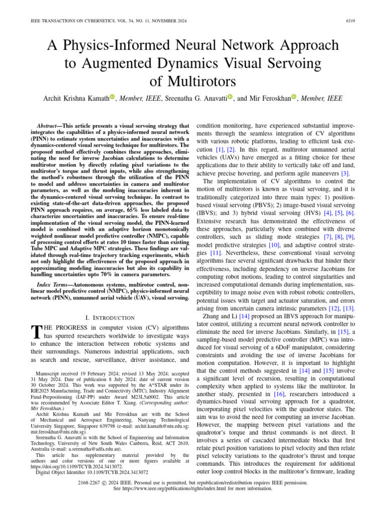 A Physics-Informed Neural Network Approach To Augmented Dynamics Visual ...