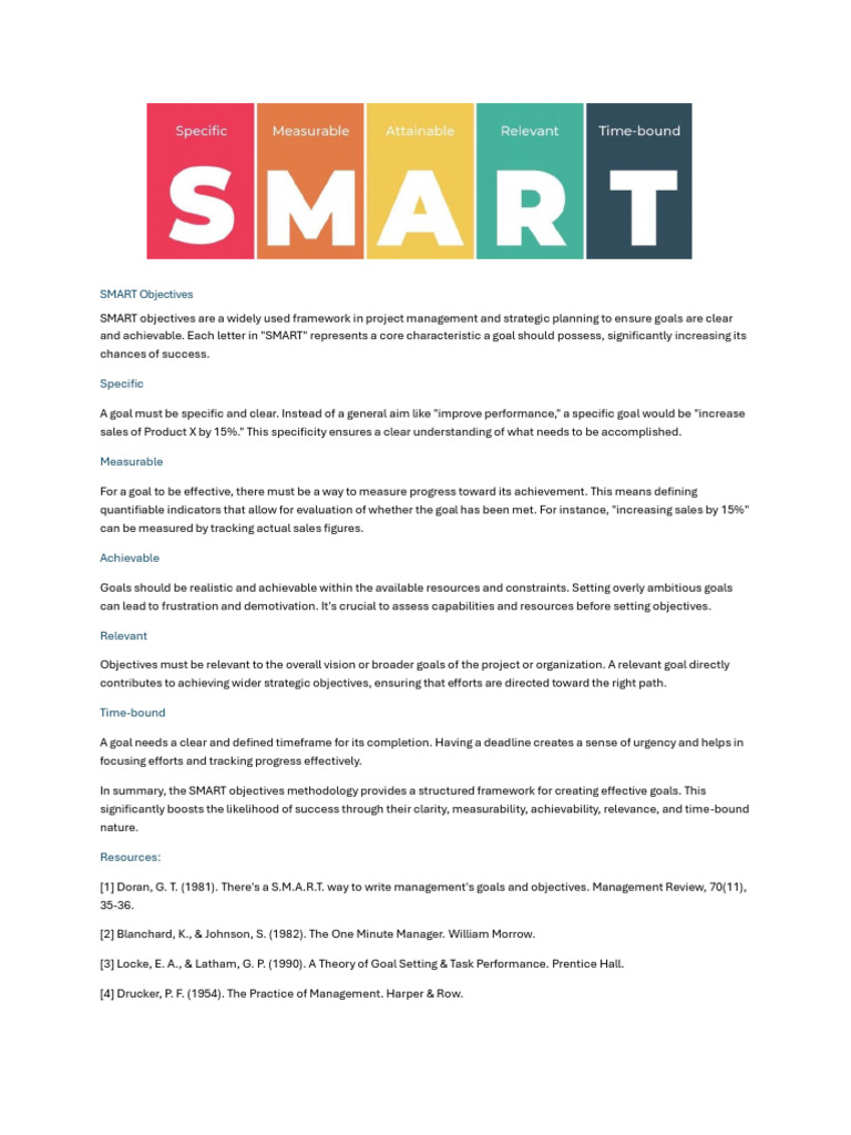 Smart Objectives | PDF
