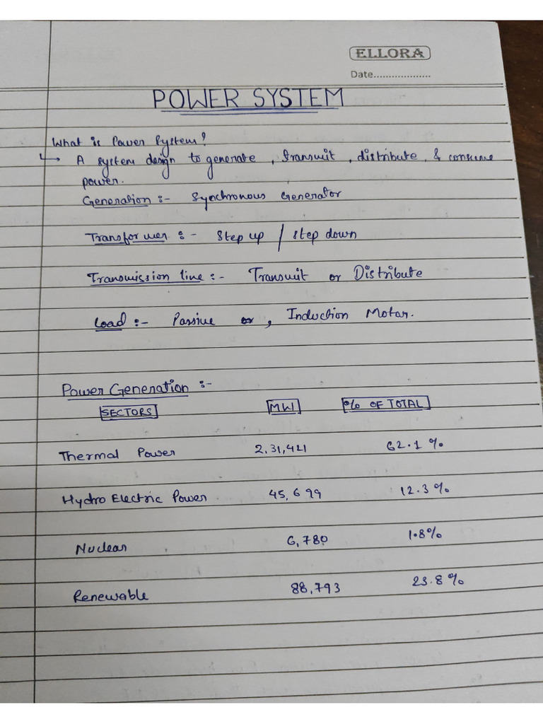 Lecture 1 Power System | PDF