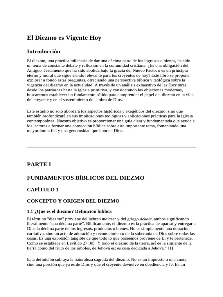 El Diezmo Es Vigente Hoy - MD | PDF | Sacerdote | Diezmo