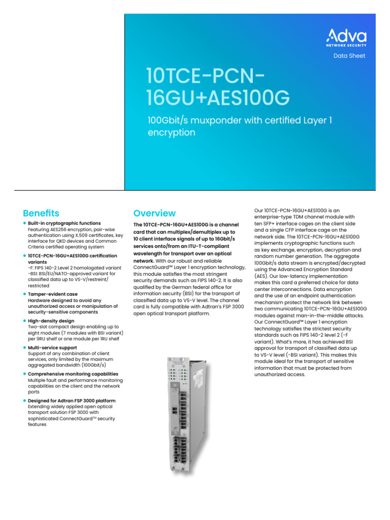 10tce PCN 16gu Aes 100g English | PDF | Computer Network | Encryption