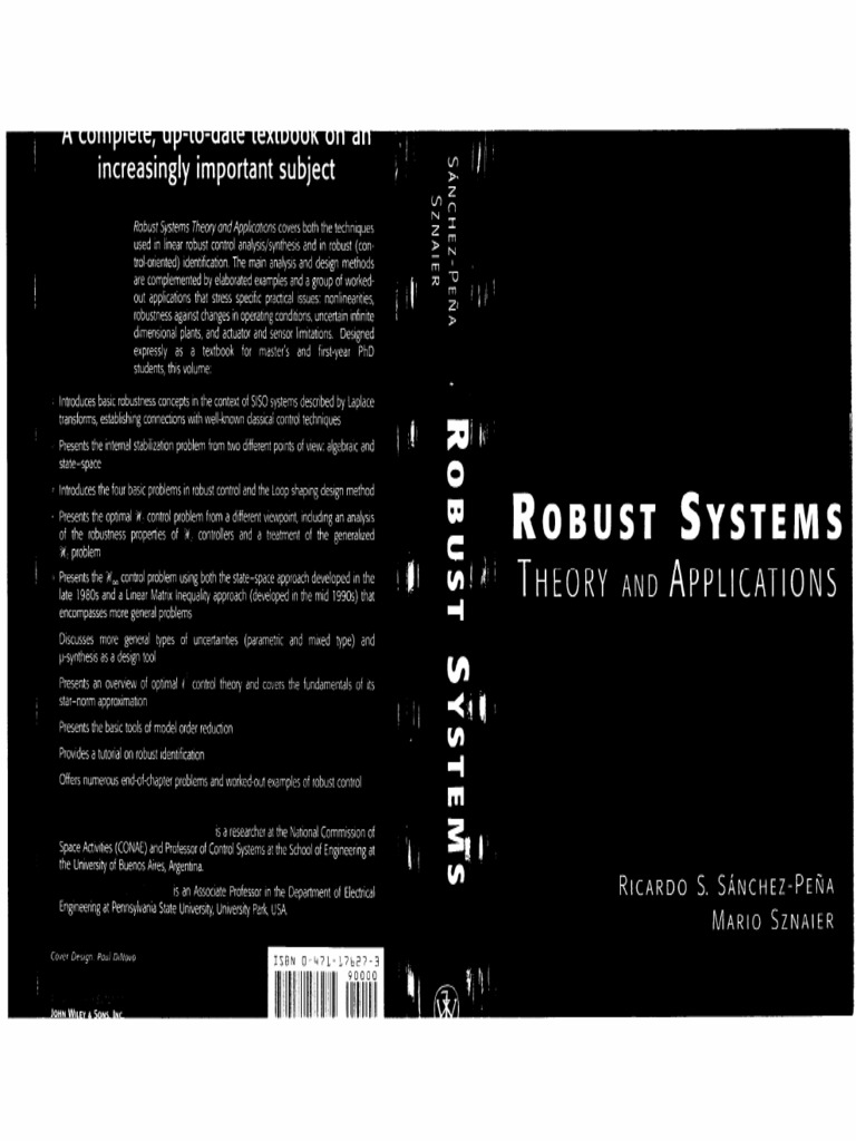 Control Theory - Robust Systems, Theory and Applications | PDF