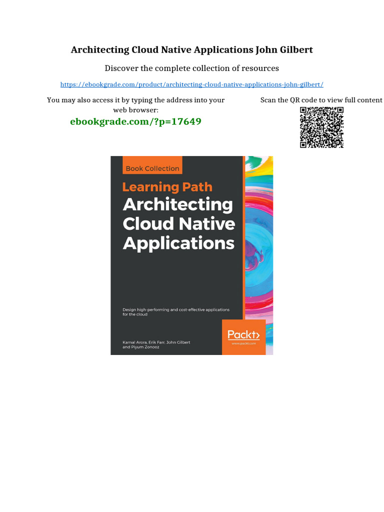 Architecting Cloud Native Applications John Gilbert Download Full ...