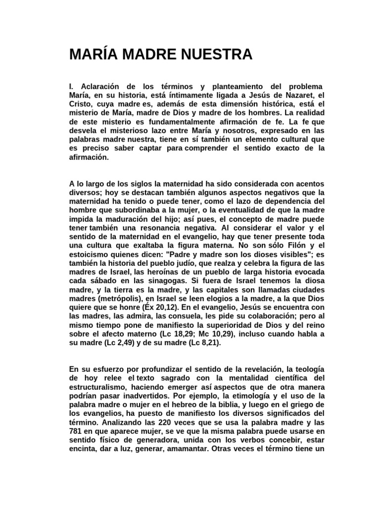 Maria, Madre Nuestra | PDF | María, madre de Jesús | Cristo (título)