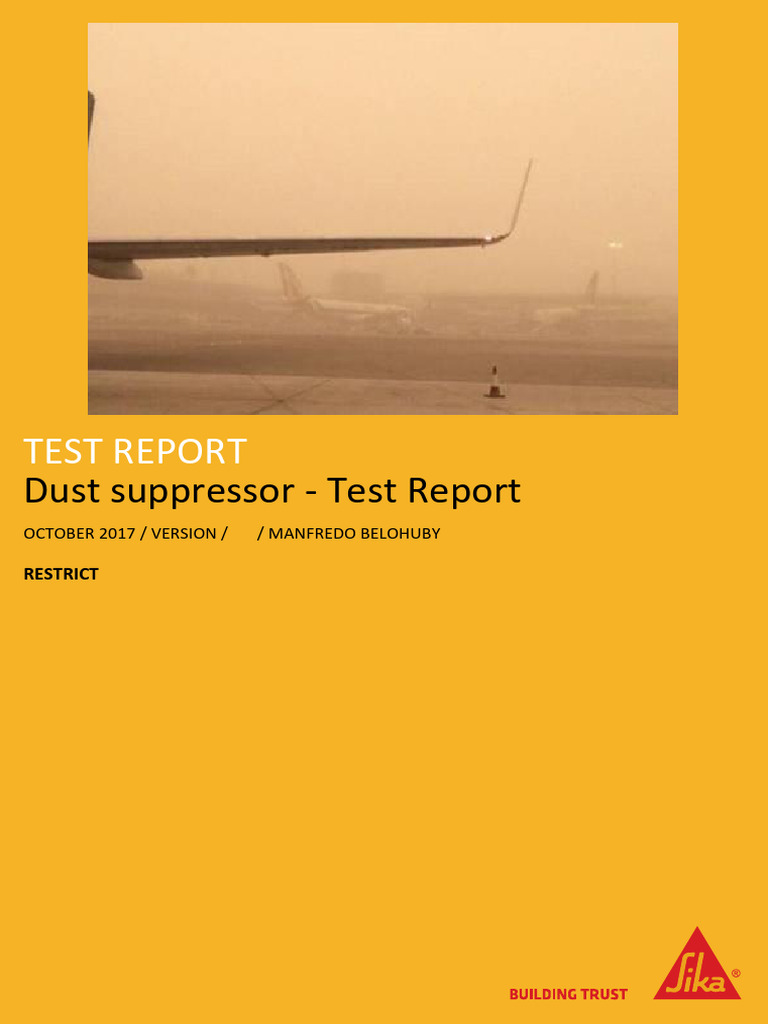 Report - Hamad International Airport - Lab and Field Tests | PDF | Dust ...