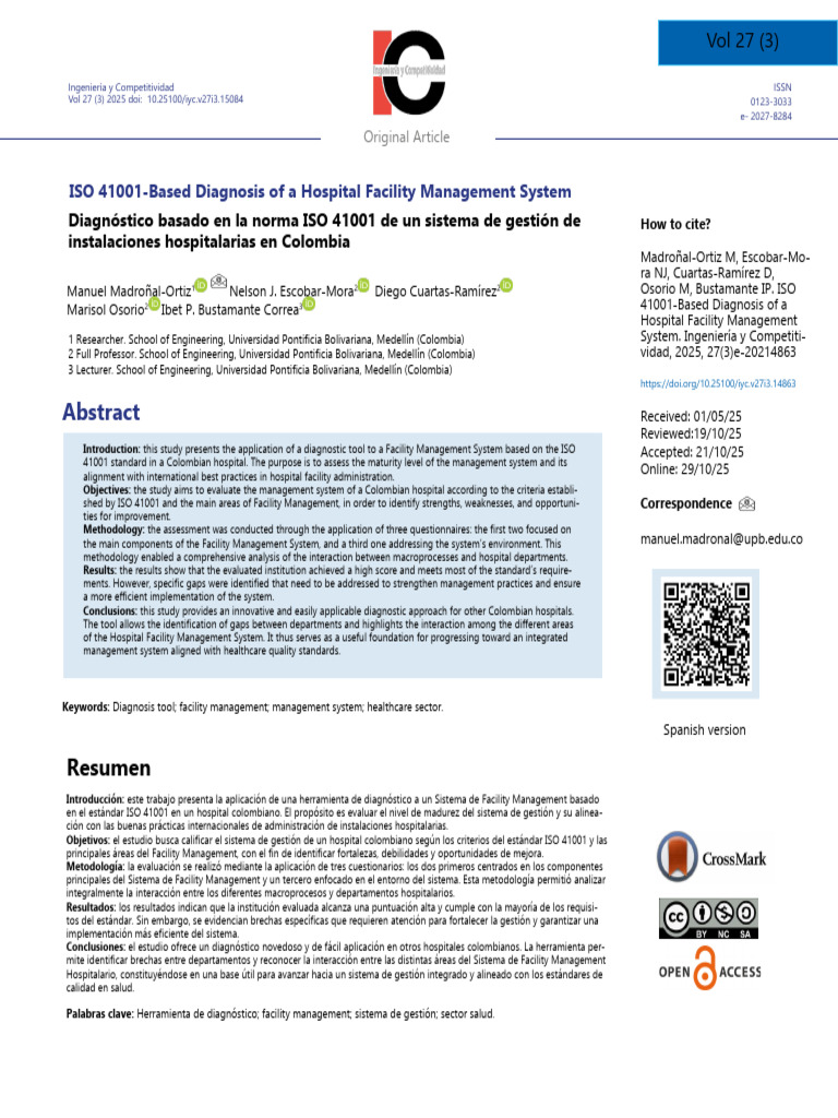 ISO 41001-Based Diagnosis of A Hospital Facility Management System ...