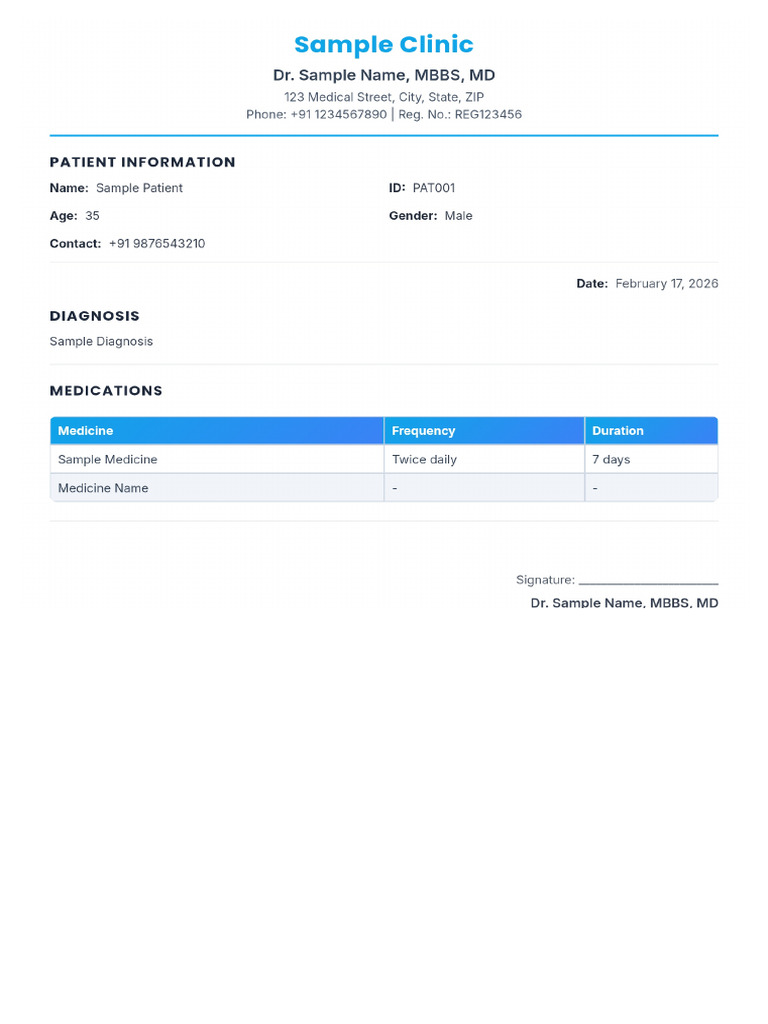 Prescription Sample Patient 1771335185872 | PDF
