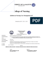 Syllabus in Nursing Care Management 107