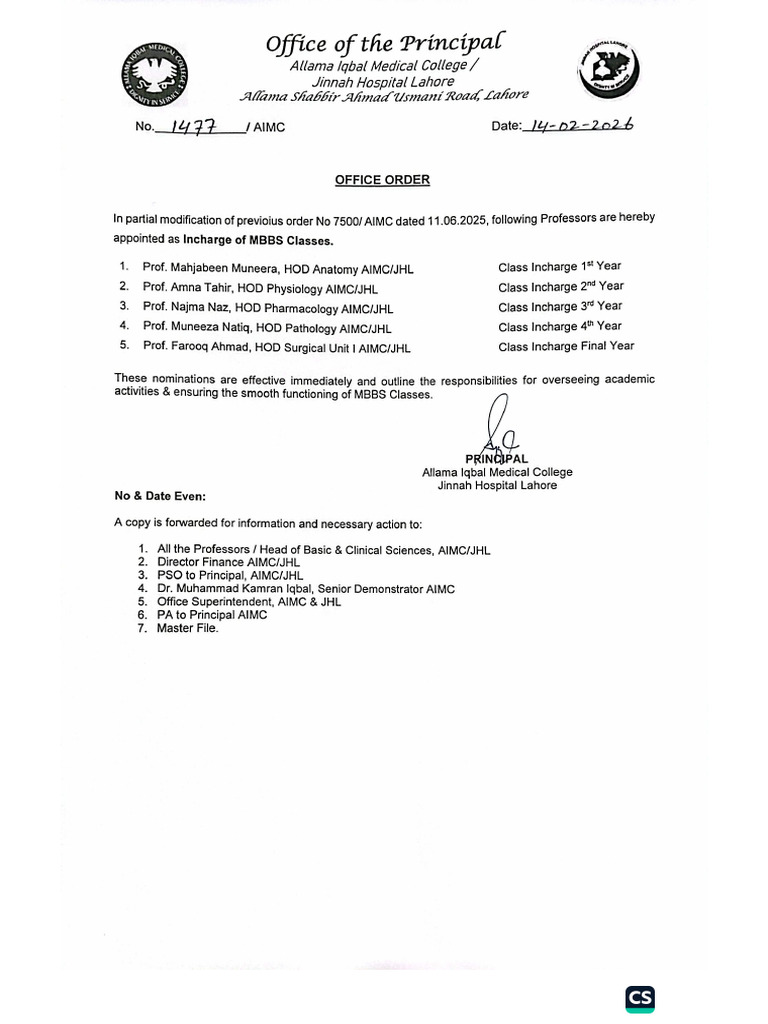 Incharge MBBS Classes | PDF