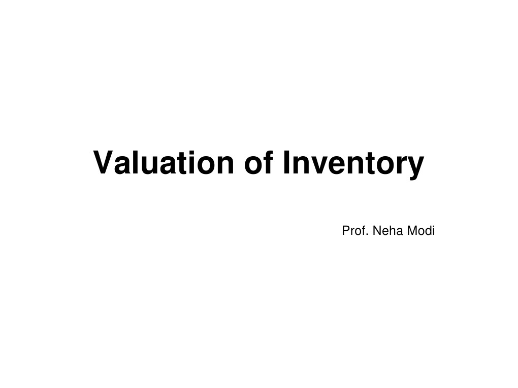 Inventory Valuation Methods Explained | PDF