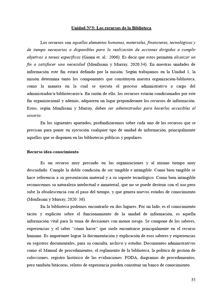 ADMIN 1 - 2° PARTE MÓDULO | PDF | Bibliotecas | bibliotecario