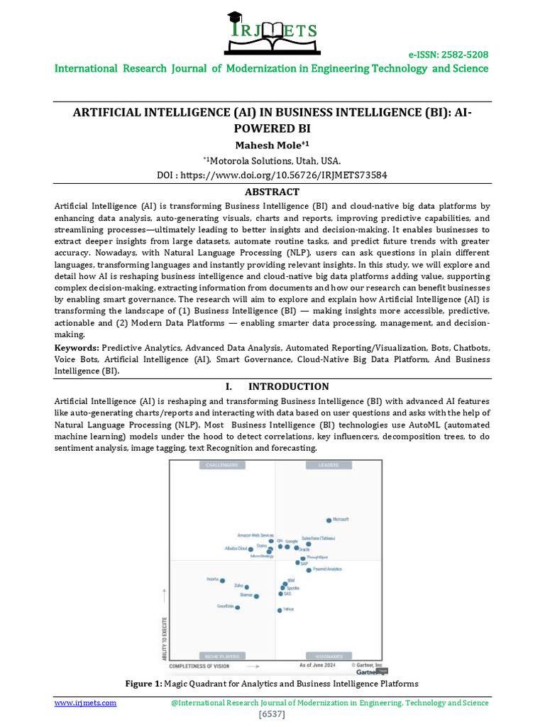 Fin Irjmets1745482398 | PDF | Machine Learning | Business Intelligence