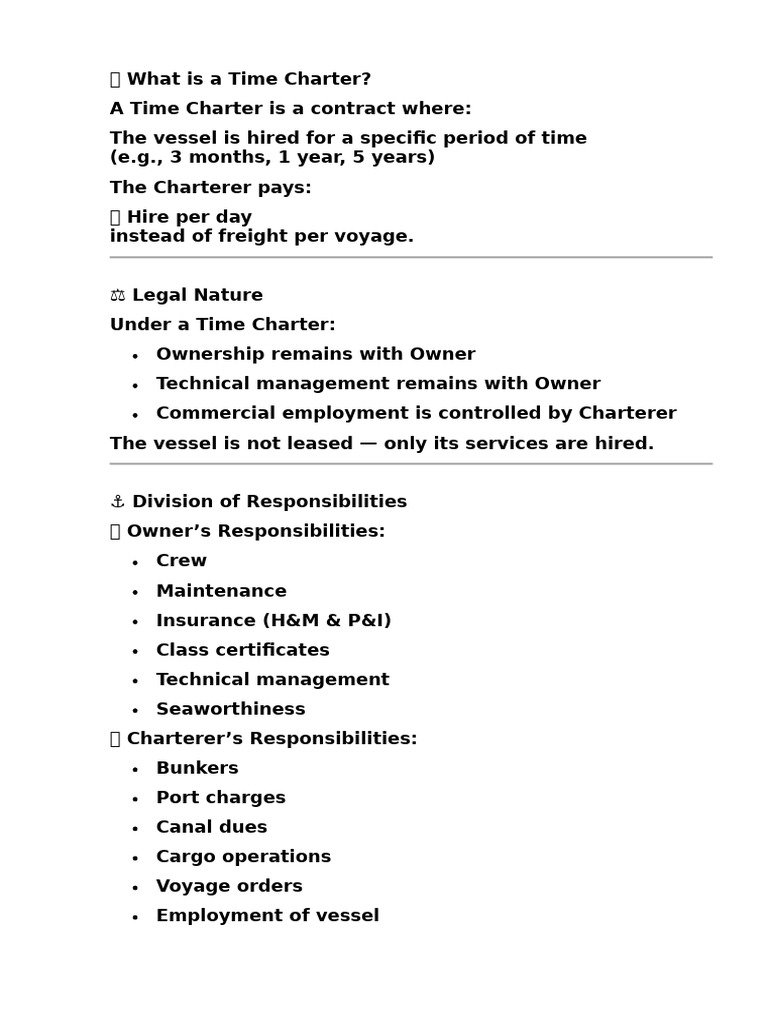 Time Charter | PDF