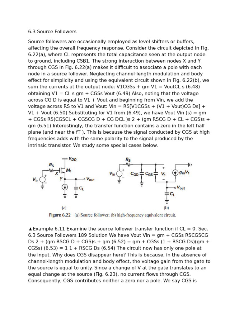 Hàm truyền mạch Source follower (CD) | PDF | Capacitance ...