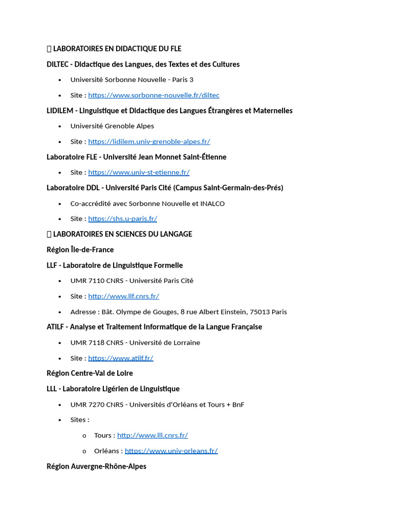 ? Laboratoires en Didactique Du Fle | PDF | Linguistique | Science
