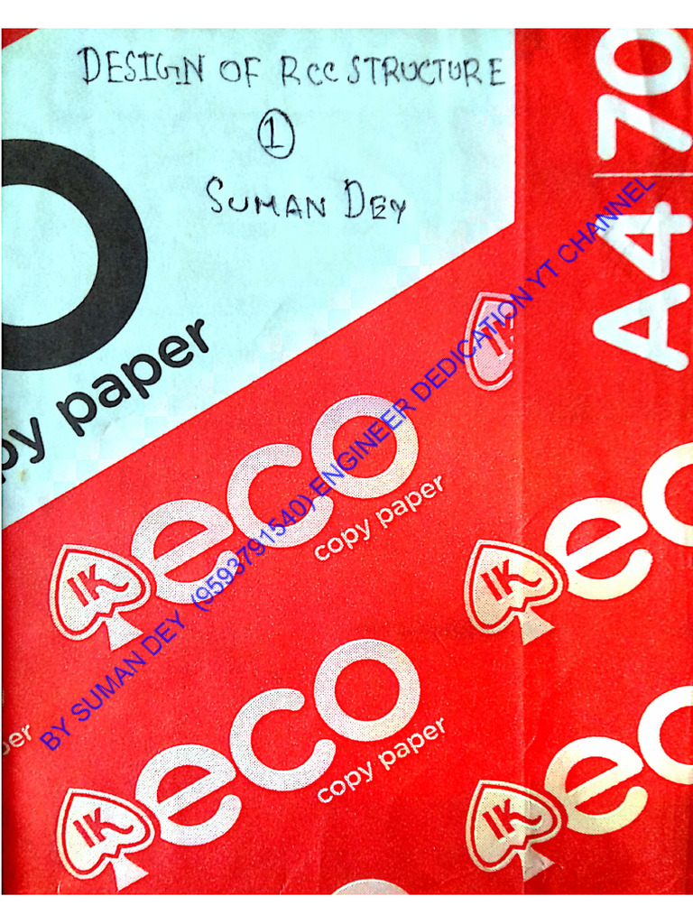 Unit 1,2 &3-Design of RCC & Steel Structure - Suman Dey | PDF ...