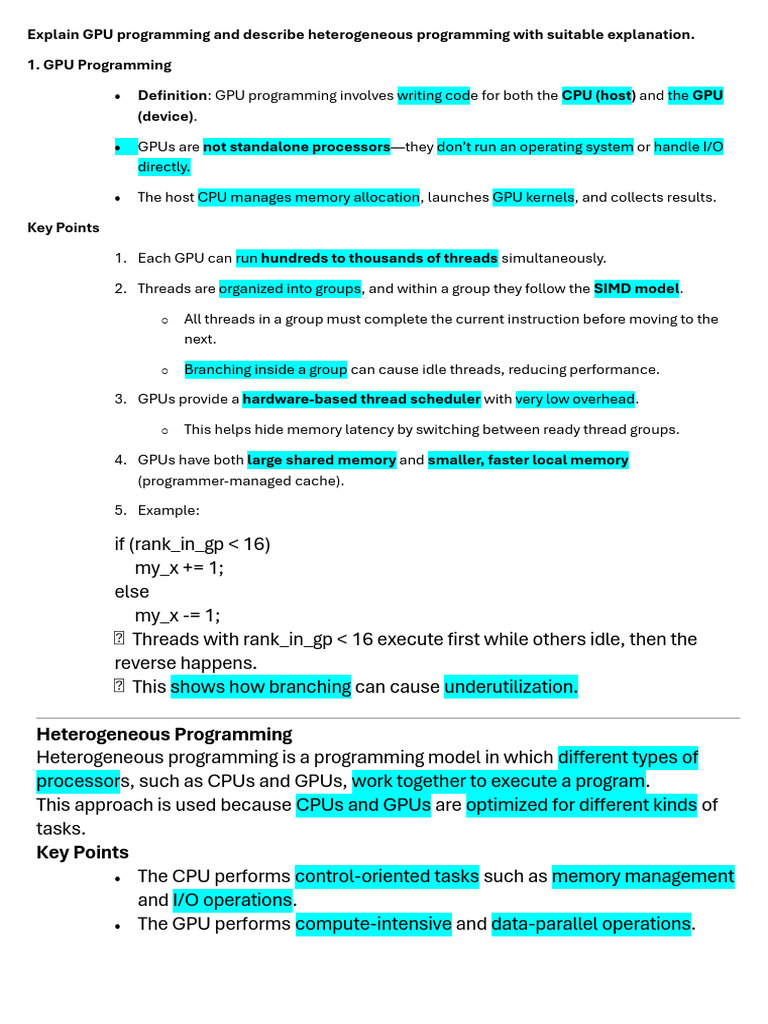 Parallel 2 | PDF | Graphics Processing Unit | Thread (Computing)