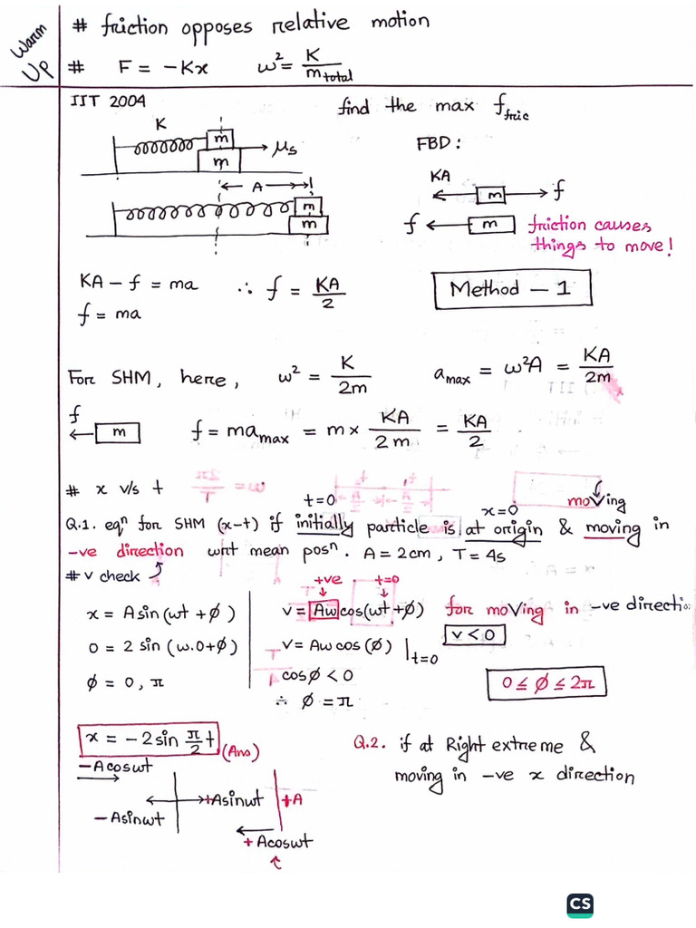 SHM Practice | PDF