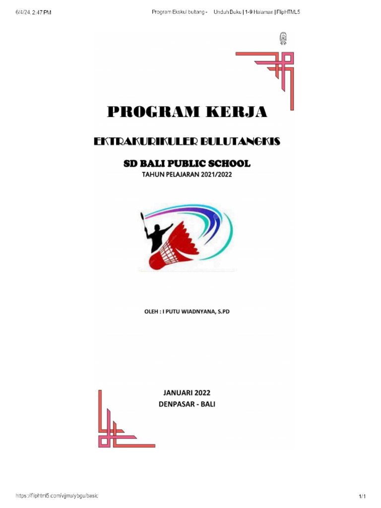 Program Eskul | PDF