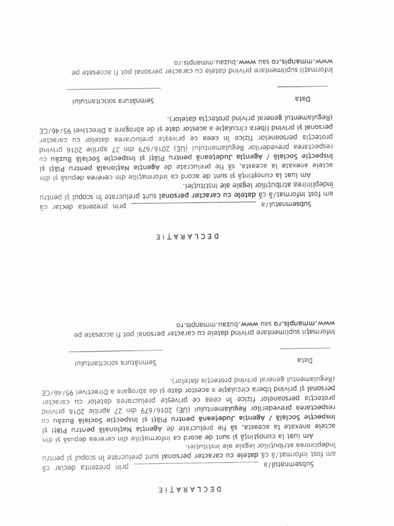 Declaratie Prel Date | PDF