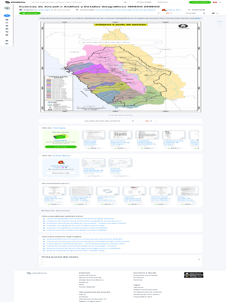 Cuencas de Ancash I_ Análisis y Detalles Geográficos 199800 299800 ...