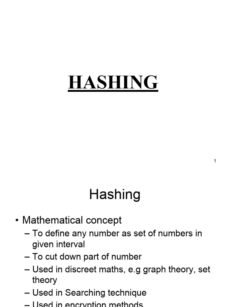 24 - Hashing | PDF | Function (Mathematics) | Applied Mathematics