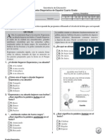 Prueba Diagnóstica de Español Cuarto Grado