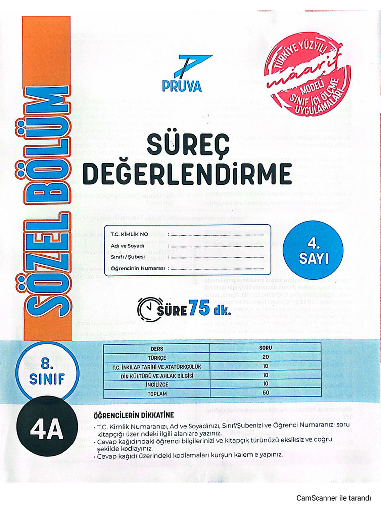Pruva 4 Sözel 2026 | PDF