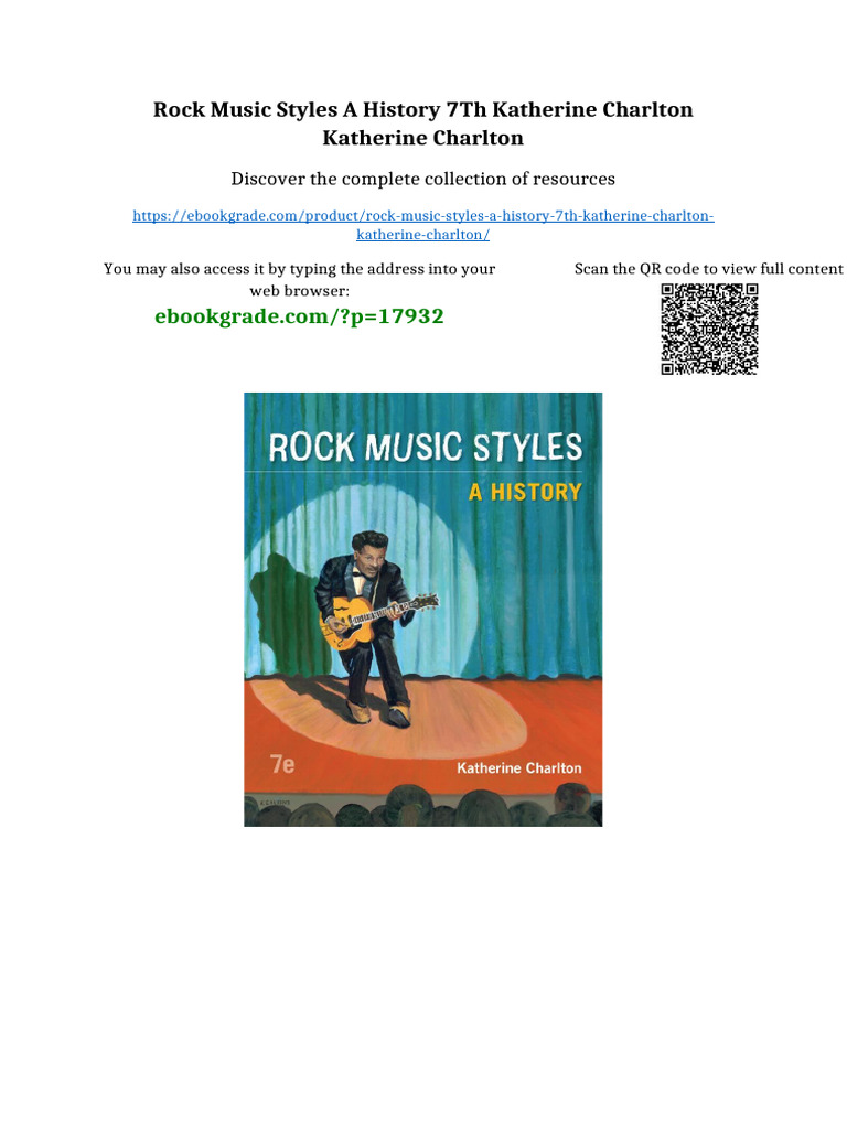 Rock Music Styles A History 7th Katherine Charlton Katherine Charlton ...