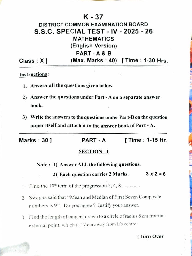 Special Test 4 | PDF