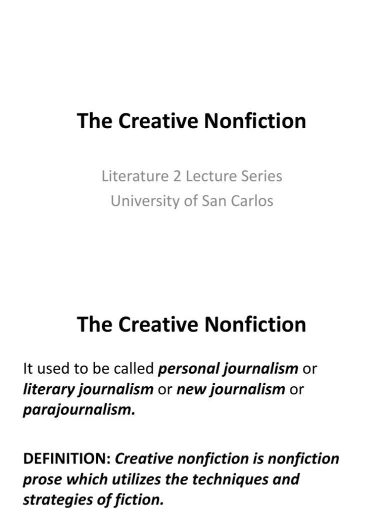 The Creative Nonfiction Pdf Creative Nonfiction Essays