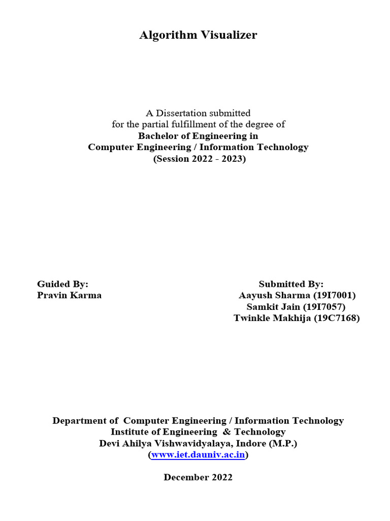 Final Report Algorithm Visualizer-1 | PDF | Html5 | Use Case