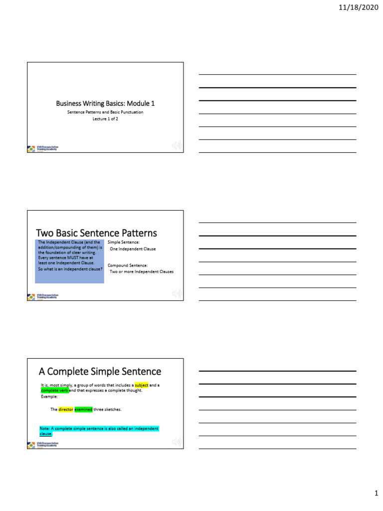 Workbook - Module 1 - Part 1 | PDF | Comma | Syntax