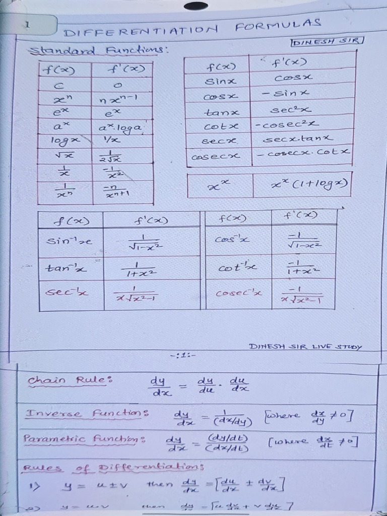 Maths 2 Formulas | PDF