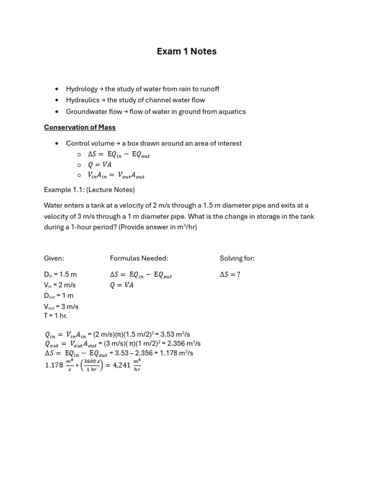 WaterResources - Summary Notes | PDF | Evaporation | Discharge (Hydrology)