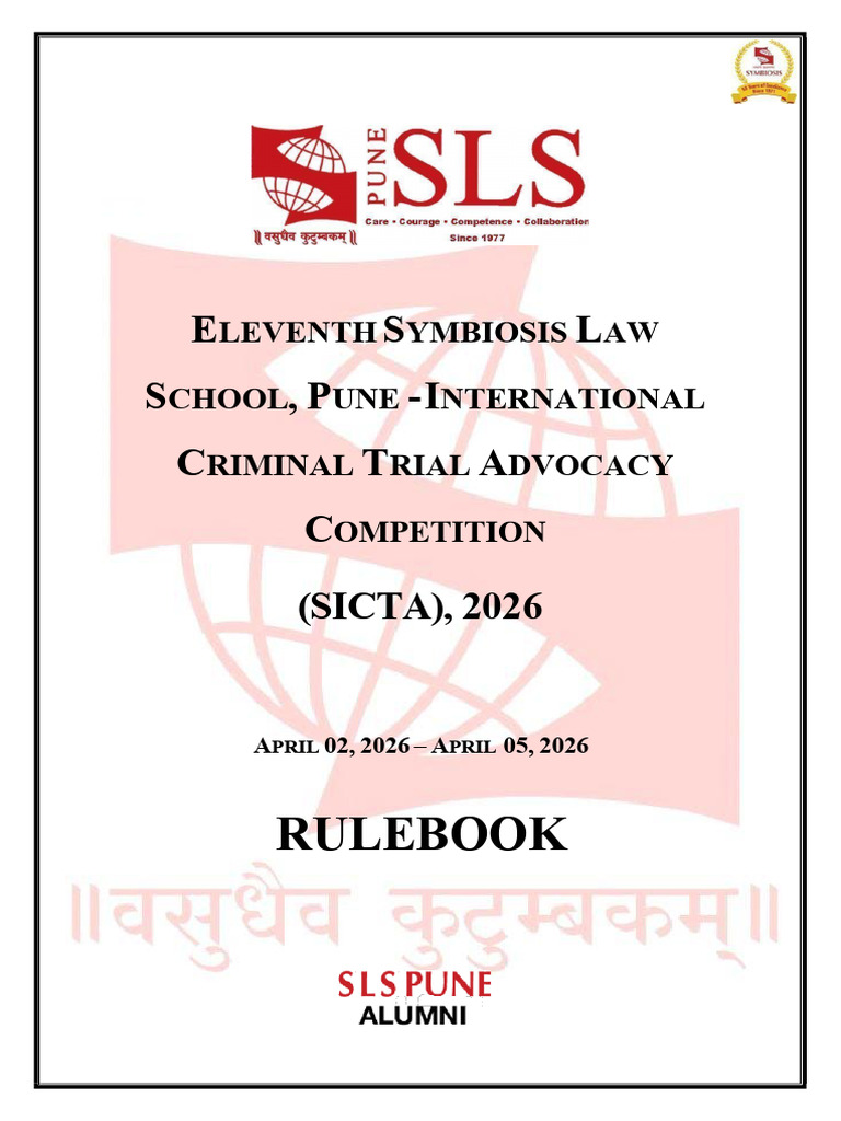 SICTA 2026 - Official Rules | PDF | International Criminal Court | Witness