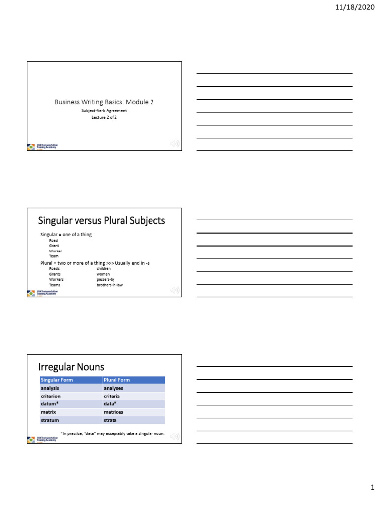 Workbook - Module 2 - Part 2 | PDF | Plural | Subject (Grammar)