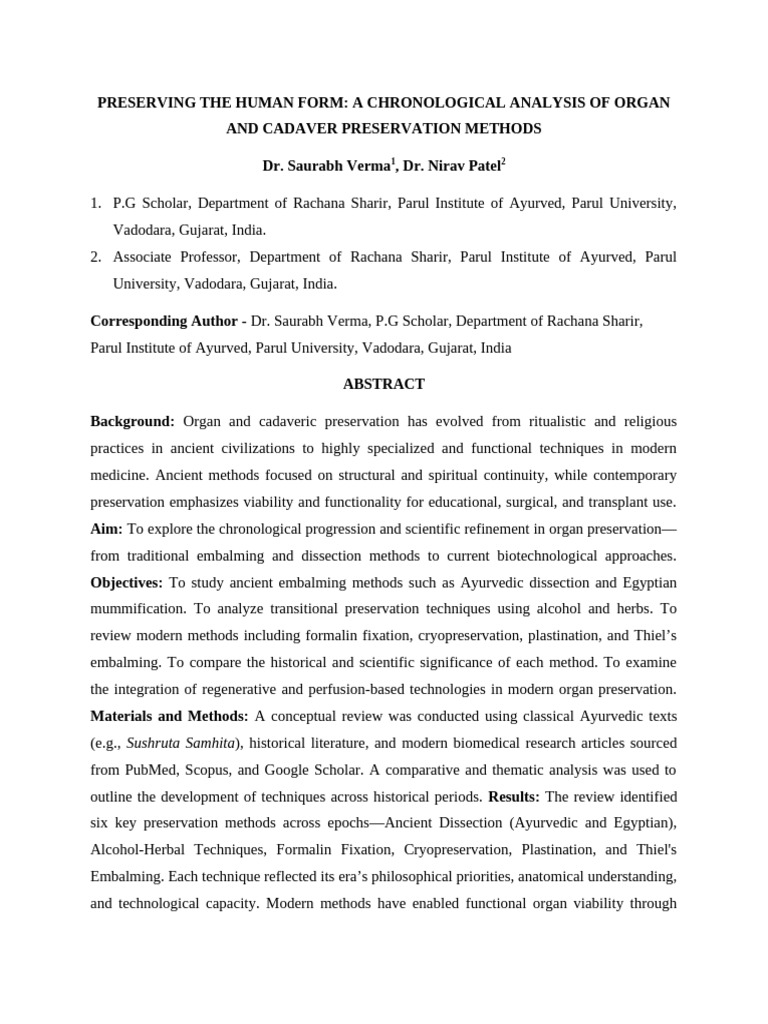 Book Article 1st Draft | PDF | Cadaver | Biology