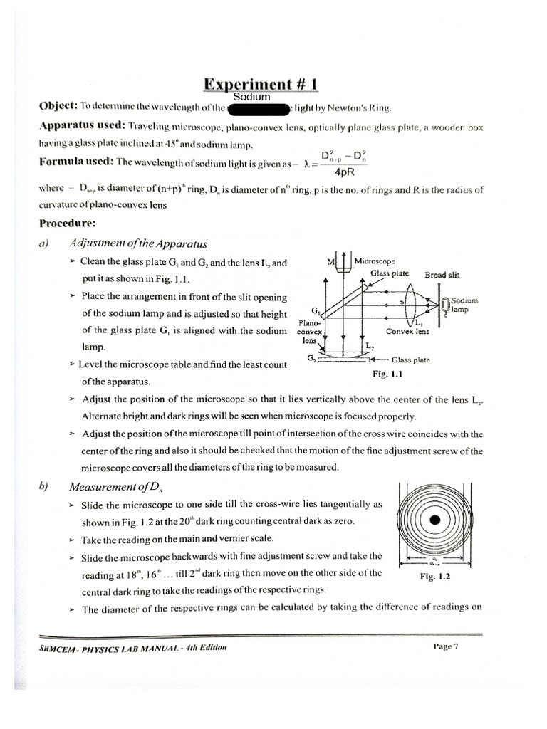 Physics Lab Exp-1 | PDF
