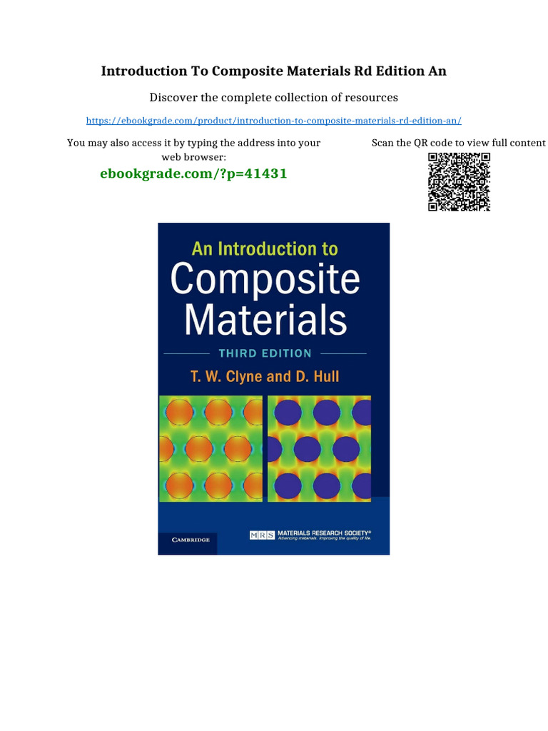 Introduction To Composite Materials RD Edition An Updated 2025 | PDF
