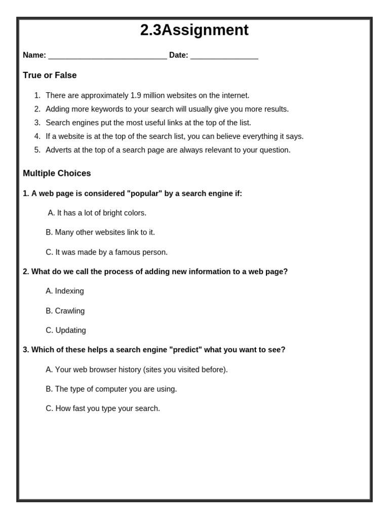 Lesson 3 Assignment3n15d | PDF