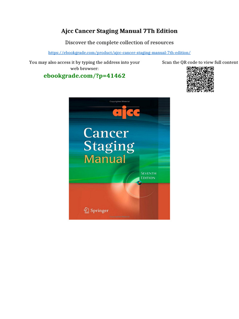 AJCC Cancer Staging Manual 7th Edition Available All Format | PDF | Intellectual Property | Property
