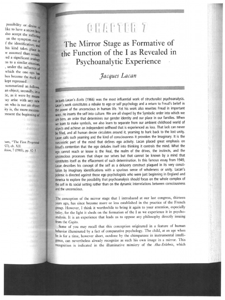 Lacan Mirror Stage | PDF